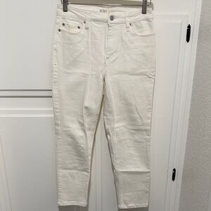 Candace Cameron Bure Cream Ankle Jeans